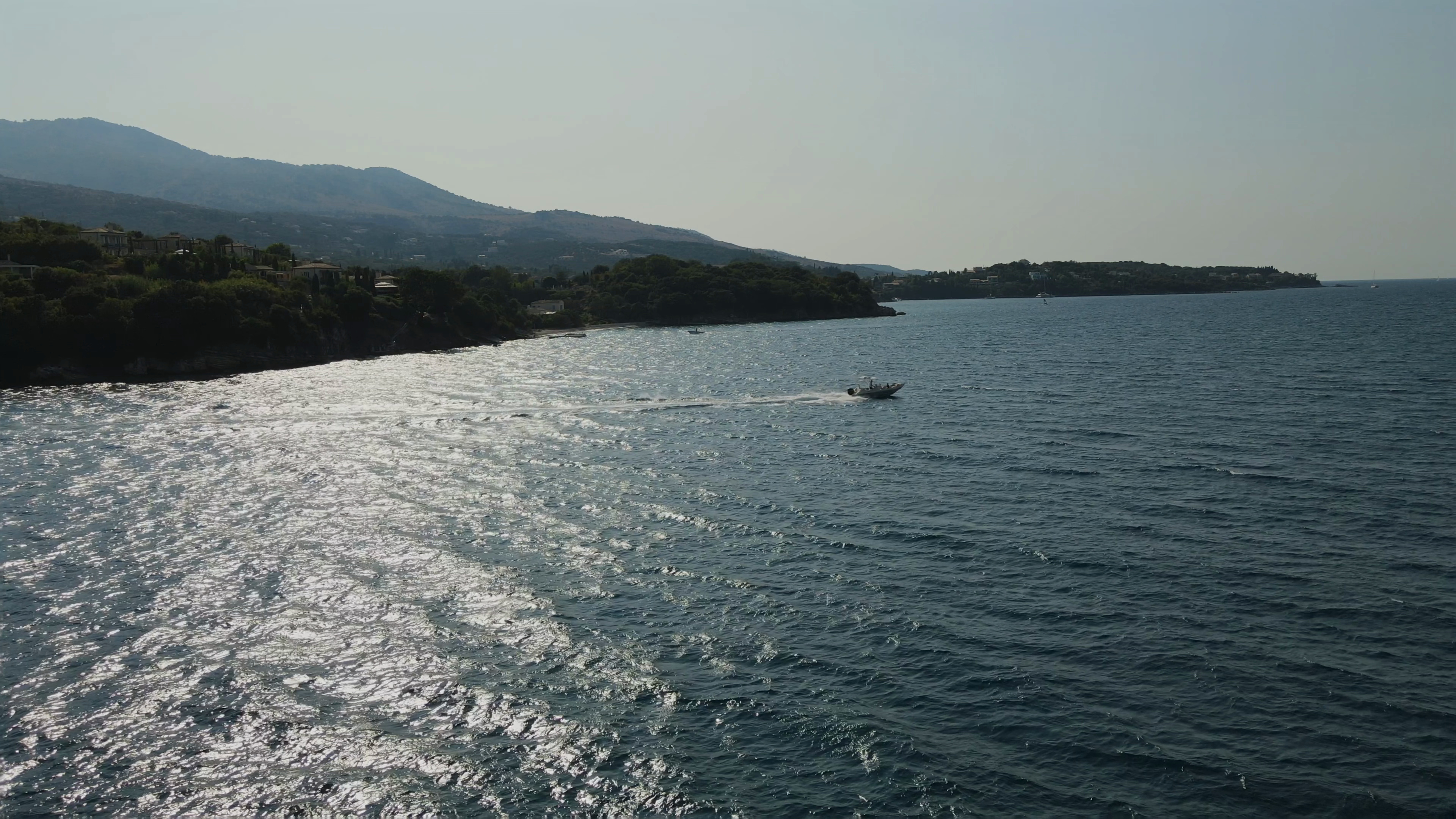 Boat journey between Corfu and Paxos islands