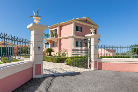 Villa Rose exterior with traditional Corfiot architecture