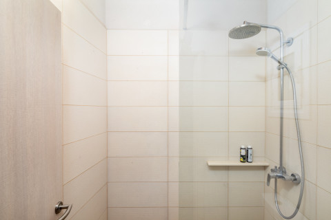 Villa Rose illuminated at dusk