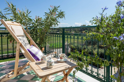 Bedroom balcony with sea views